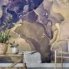 Opulent Multicolored Luxe Marble Texture Wallpaper for a Glamorous and Sophisticated Home Decor