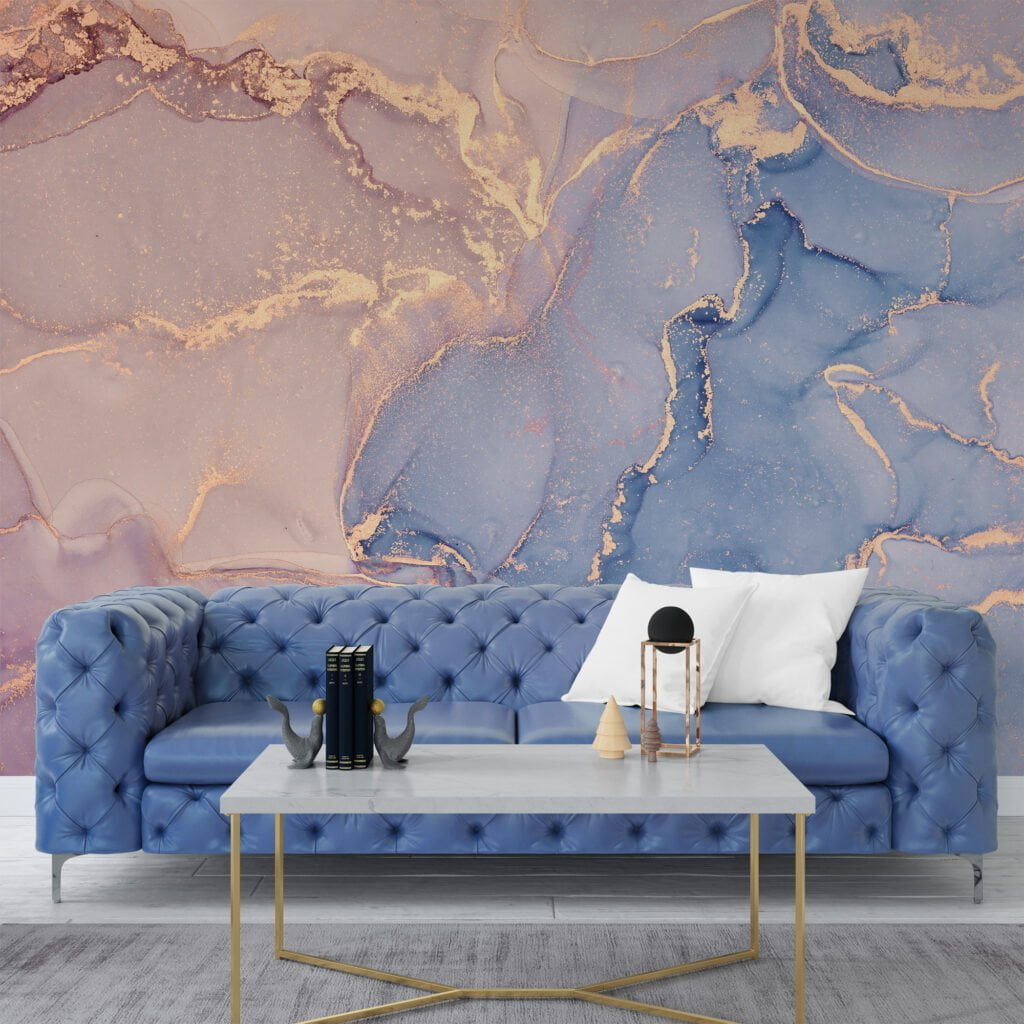 Opulent Pastel Colored Marble Texture Wallpaper for a Luxurious and Sophisticated Home Decor
