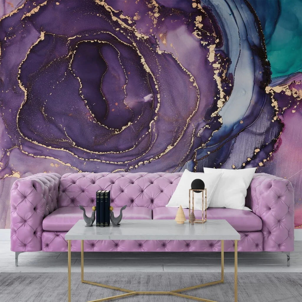 Elevate your walls with our mesmerizing Multicolored Fluid Art Wallpaper