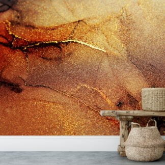 Close Up Orange Marble Texture Wallpaper