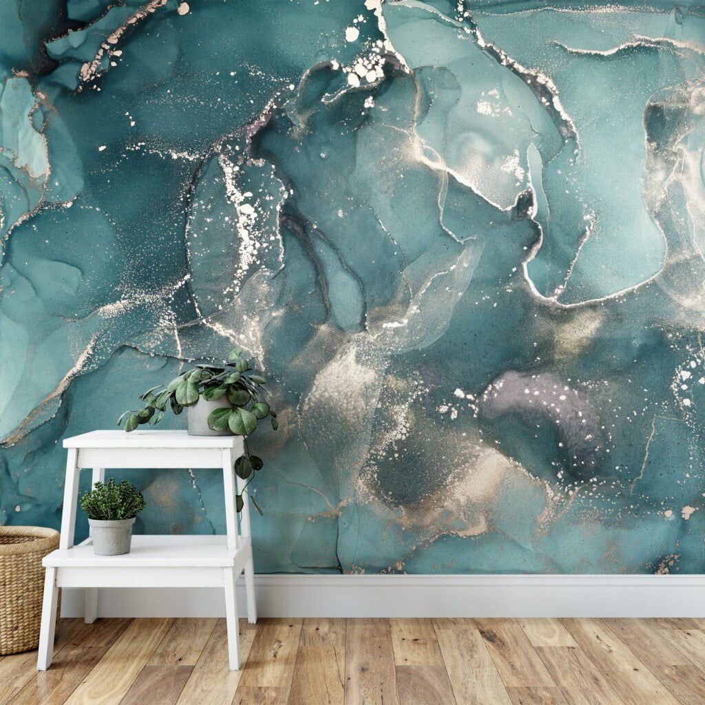 Luxury Green Marble Texture Wallpaper