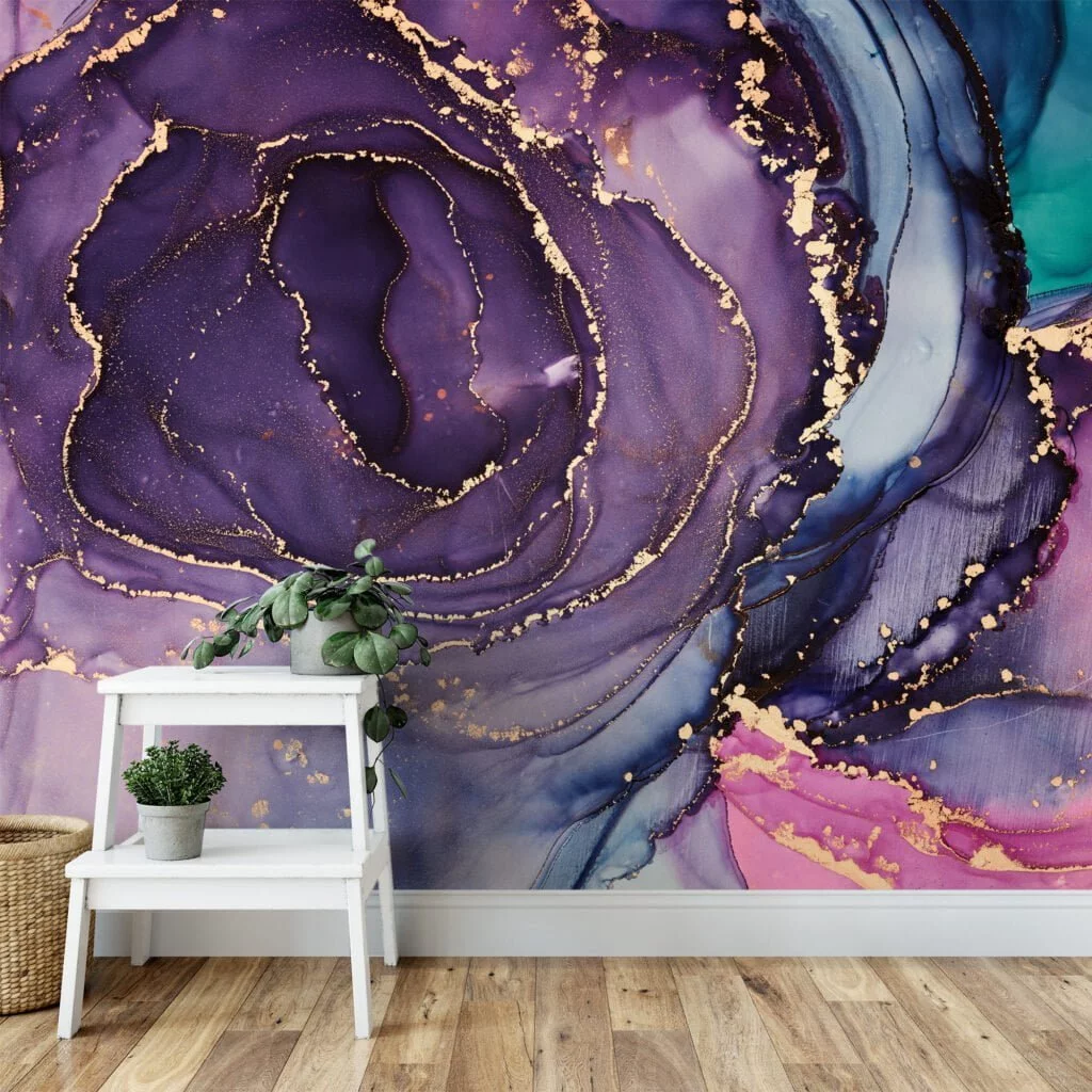 Elevate your walls with our mesmerizing Multicolored Fluid Art Wallpaper