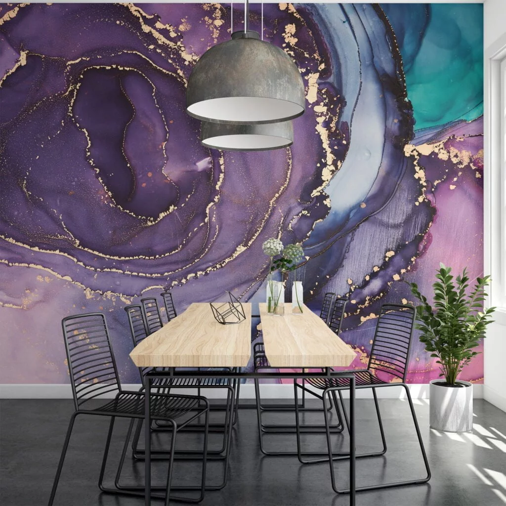 Elevate your walls with our mesmerizing Multicolored Fluid Art Wallpaper