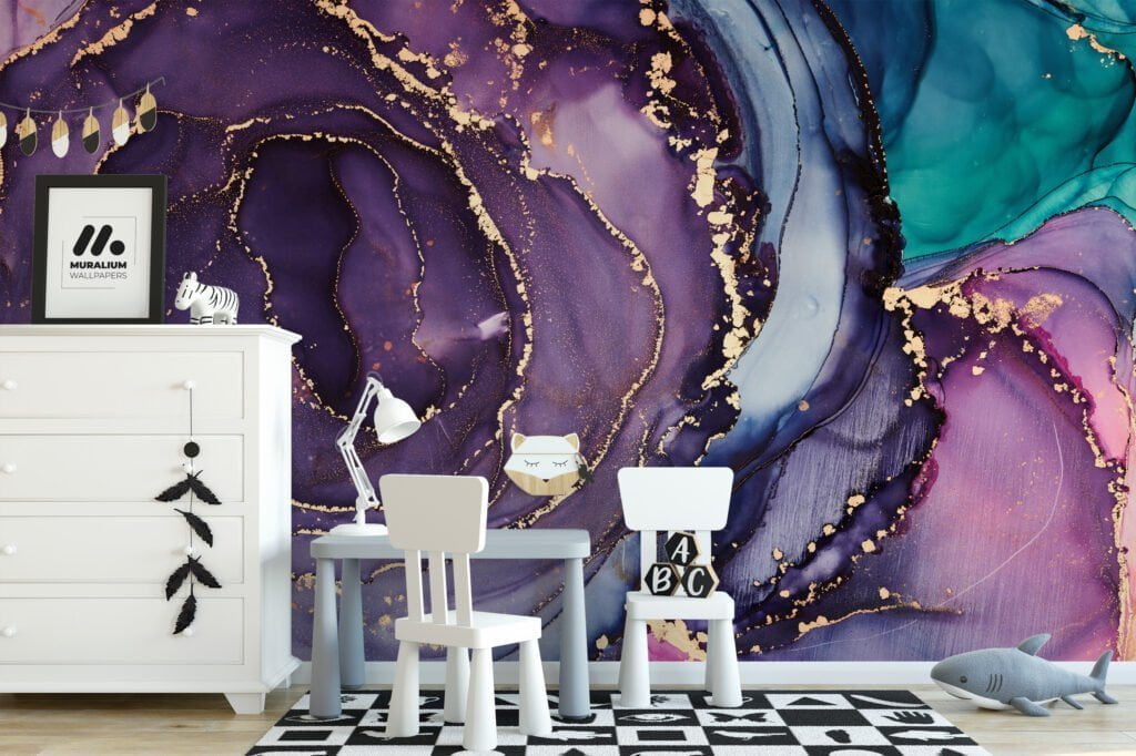 Elevate your walls with our mesmerizing Multicolored Fluid Art Wallpaper