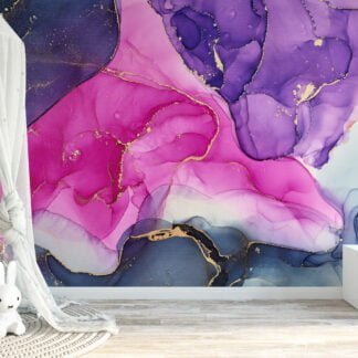 Opulent Multicolored Luxury Marble Effect Wallpaper for a Glamorous and Sophisticated Home Ambience