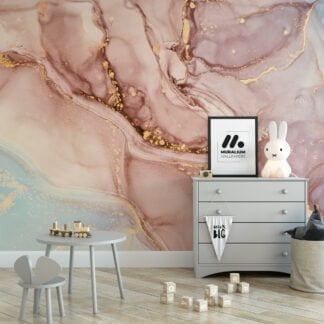 Luxurious Rose Gold Marble Texture Wallpaper for a Glamorous and Refined Home Decor