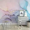 Soft and Subtle Pastel Colors Marble Texture Wallpaper for a Delicate and Elegant Home Ambiance