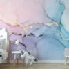 Soft and Subtle Pastel Colors Marble Texture Wallpaper for a Delicate and Elegant Home Ambiance