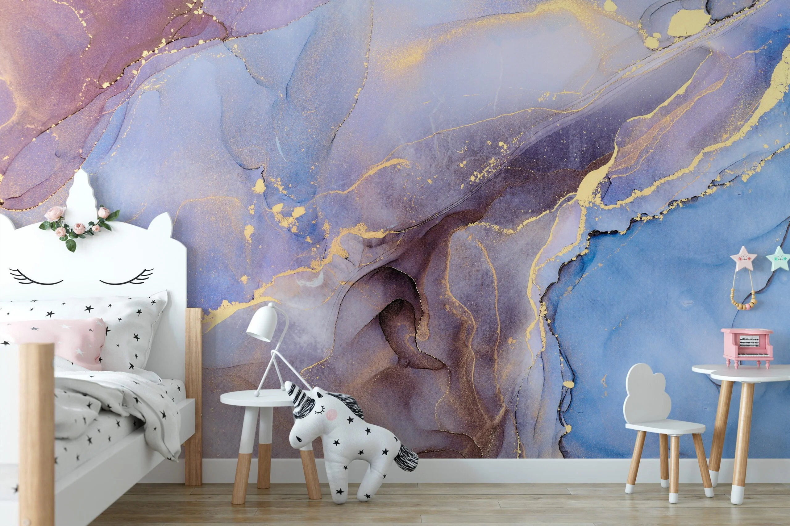 Dreamy and Serene Pastel Colors Alcohol Ink Art Wallpaper for a Calming and Artistic Home Ambiance