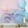 Soft and Subtle Pastel Colors Marble Texture Wallpaper for a Delicate and Elegant Home Ambiance