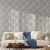 Abstract 3D Sea Shells Pattern Wallpaper, Modern and Elegant, Removable Wall Mural