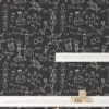 Chalkboard With Chemistry Notes Illustration Wallpaper, Chemistry Lab Design Wallpaper, Science Themed Peel and Stick Wall Mural