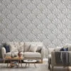 Abstract 3D Sea Shells Pattern Wallpaper, Modern and Elegant, Removable Wall Mural