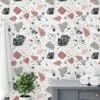 Large Neutral Colors Terrazzo Pattern Wallpaper, Abstract Speckled Design Peel & Stick Wall Mural