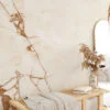 Beige Stone Marble Wallpaper, Luxurious Natural Stone Design Peel & Stick Wall Mural