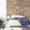 Rock Wall Of Bricks Wallpaper, Authentic Stone Wall Effect Peel & Stick Wall Mural