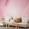 Abstract Modern Pink Shades With A Spark Wallpaper, Geometric Luxury Peel & Stick Wall Mural