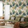 Abstract Shapes And Speckles Illustration Wallpaper, Geometric Pattern Peel & Stick Wall Mural