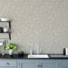Desert Cracked Stones Pattern Wallpaper, Neutral Toned Faux Surface Design Peel & Stick Wall Mural