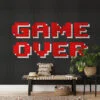 Game Over Video Game Pixel Art Wallpaper, Nostalgic Gamer Wall Decor Peel & Stick Wall Mural