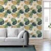 Abstract Shapes And Speckles Illustration Wallpaper, Geometric Pattern Peel & Stick Wall Mural