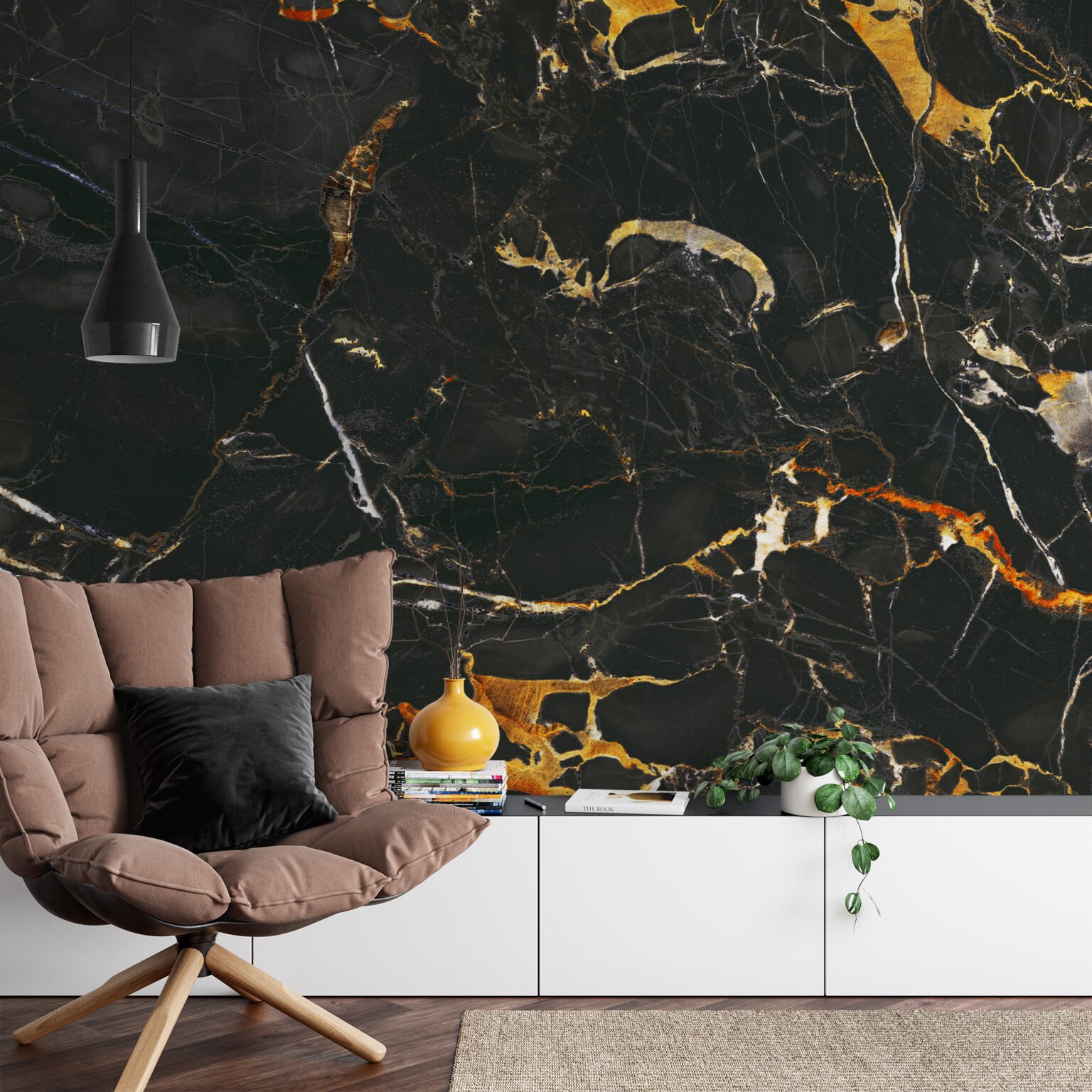 Black And Gold Stone Marble Texture Wallpaper, Premium Elegant Surface ...