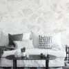 Geometric White And Grey Triangles Wallpaper, 3D Modern Luxe Peel & Stick Wall Mural