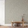 Desert Cracked Stones Pattern Wallpaper, Neutral Toned Faux Surface Design Peel & Stick Wall Mural