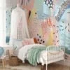 Abstract Brush Srokes and Shapes With Pastel Colors Wallpaper, Pastel Geometric Shapes and Textures Peel & Stick Wall Mural