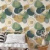 Abstract Shapes And Speckles Illustration Wallpaper, Geometric Pattern Peel & Stick Wall Mural