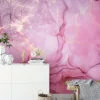 Hot Pink Shades Marble Wallpaper, Dreamy Pink Marble Peel & Stick Wall Mural