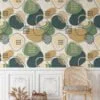 Abstract Shapes And Speckles Illustration Wallpaper, Geometric Pattern Peel & Stick Wall Mural