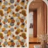 70s Style Circle Patterns Illustration Wallpaper, Retro-Inspired Abstract Dots Peel & Stick Wall Mural
