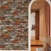 Brick Wall Wallpaper, Vintage Brickwork Faux Effect Peel & Stick Wall Mural