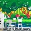 Pixel Art Forest Kids Room Wallpaper, Enchanted Forest Pixel Art Peel & Stick Wall Mural
