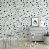 Terrazzo Illustration Wallpaper, Modern Terrazzo Speckle Peel & Stick Wall Mural
