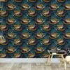 Mystical Owls With Scarfs Cartoon Illustration Wallpaper, Enchanted Kids' Peel & Stick Wall Mural