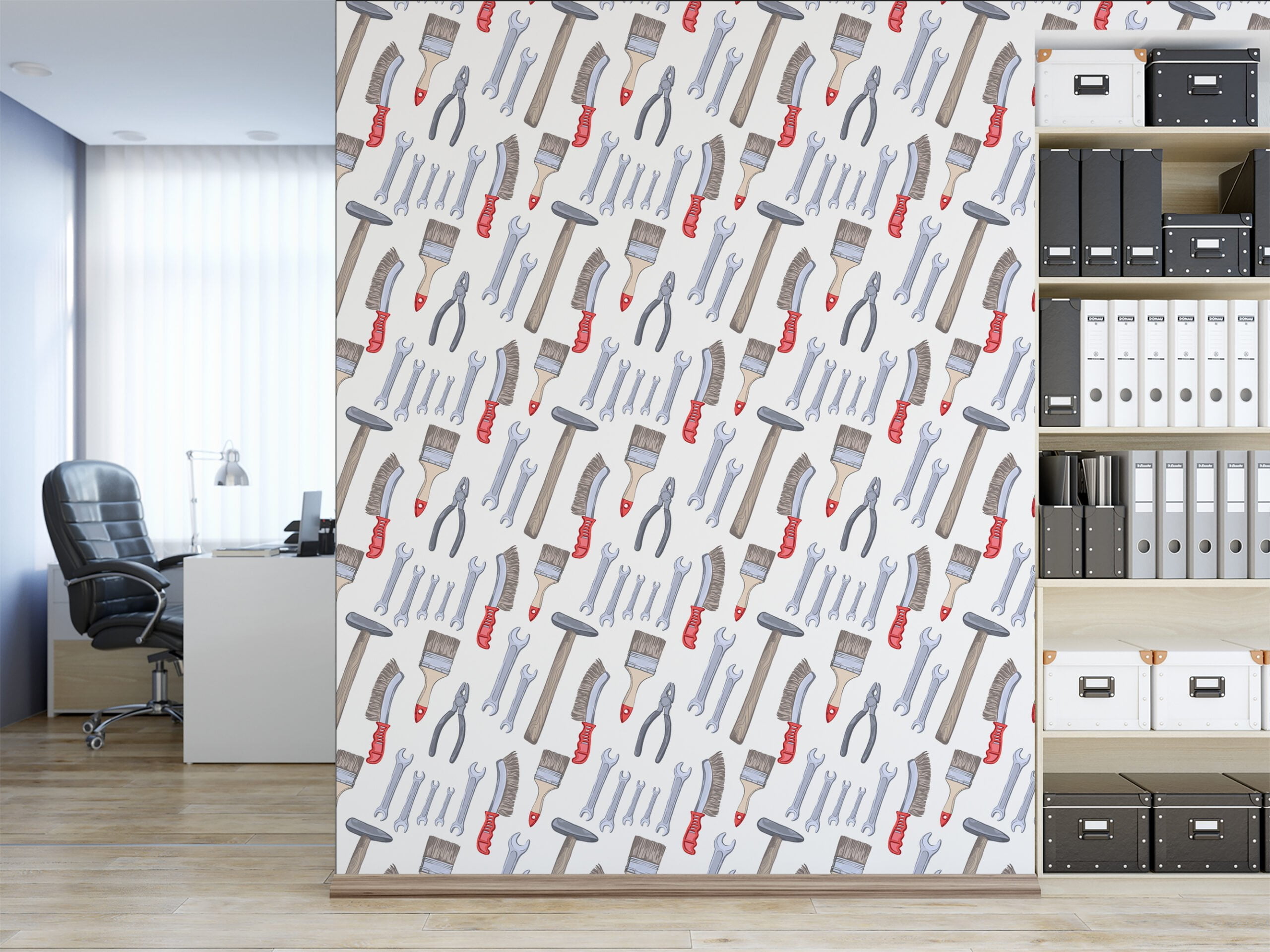 Handyman Putting Wallpaper On Wall Stock Photo 424756768 | Shutterstock