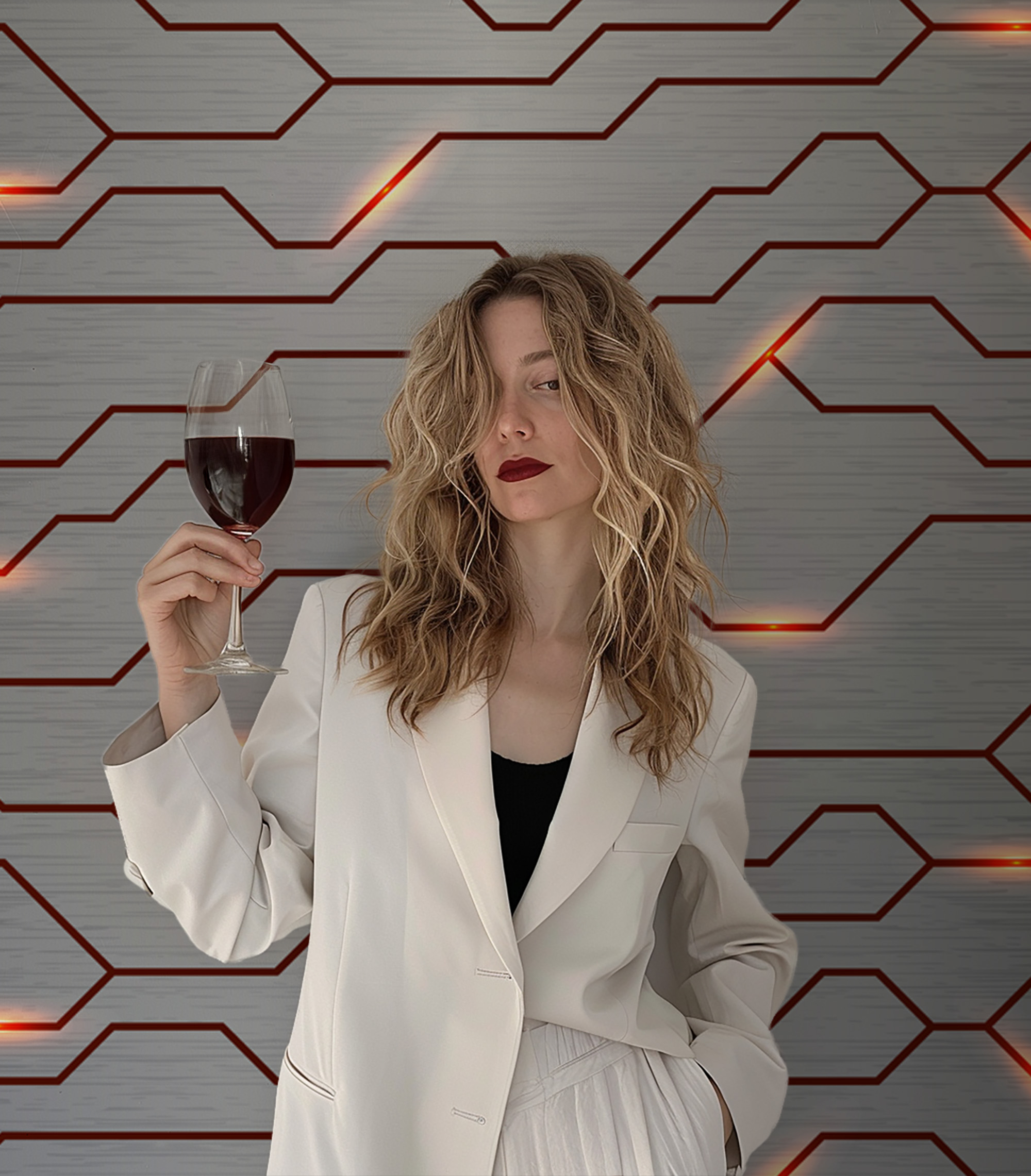 Futuristic Cyber Circuit Board Peel and Stick Wallpaper, Glowing Tech Line Wall Mural, Industrial Metallic Removable Wallpaper