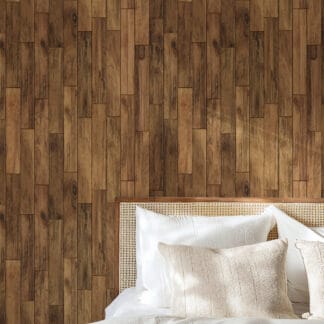 Rustic Natural Oak Vertical Wood Plank Peel and Stick Wallpaper, Faux Timber Texture Wall Mural, Modern Farmhouse Bathroom Removable Wallpaper