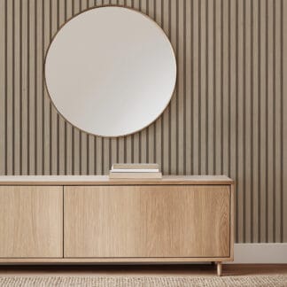 Modern Light Oak Vertical Wood Slat Peel and Stick Wallpaper, Scandinavian Beige Timber Slat Wall Mural, Contemporary Faux Wood Panel Removable Wallpaper