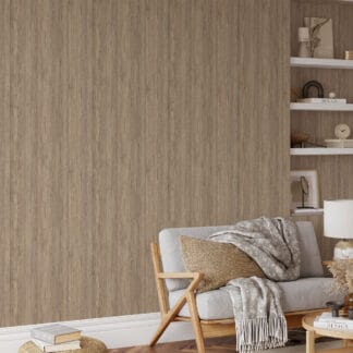 Natural Light Oak Vertical Wood Plank Peel and Stick Wallpaper, Modern Scandi Faux Texture Wall Mural, Neutral Rustic Removable Wallpaper
