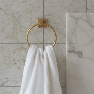 Cream Marble Square Tile Peel and Stick Wallpaper, Realistic Faux Stone Wall Mural, Neutral Minimalist Entryway Decor