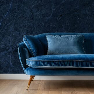 Deep Navy Blue Marble Peel and Stick Wallpaper, Luxury Midnight Stone Wall Mural, Moody Bathroom Accent Wall