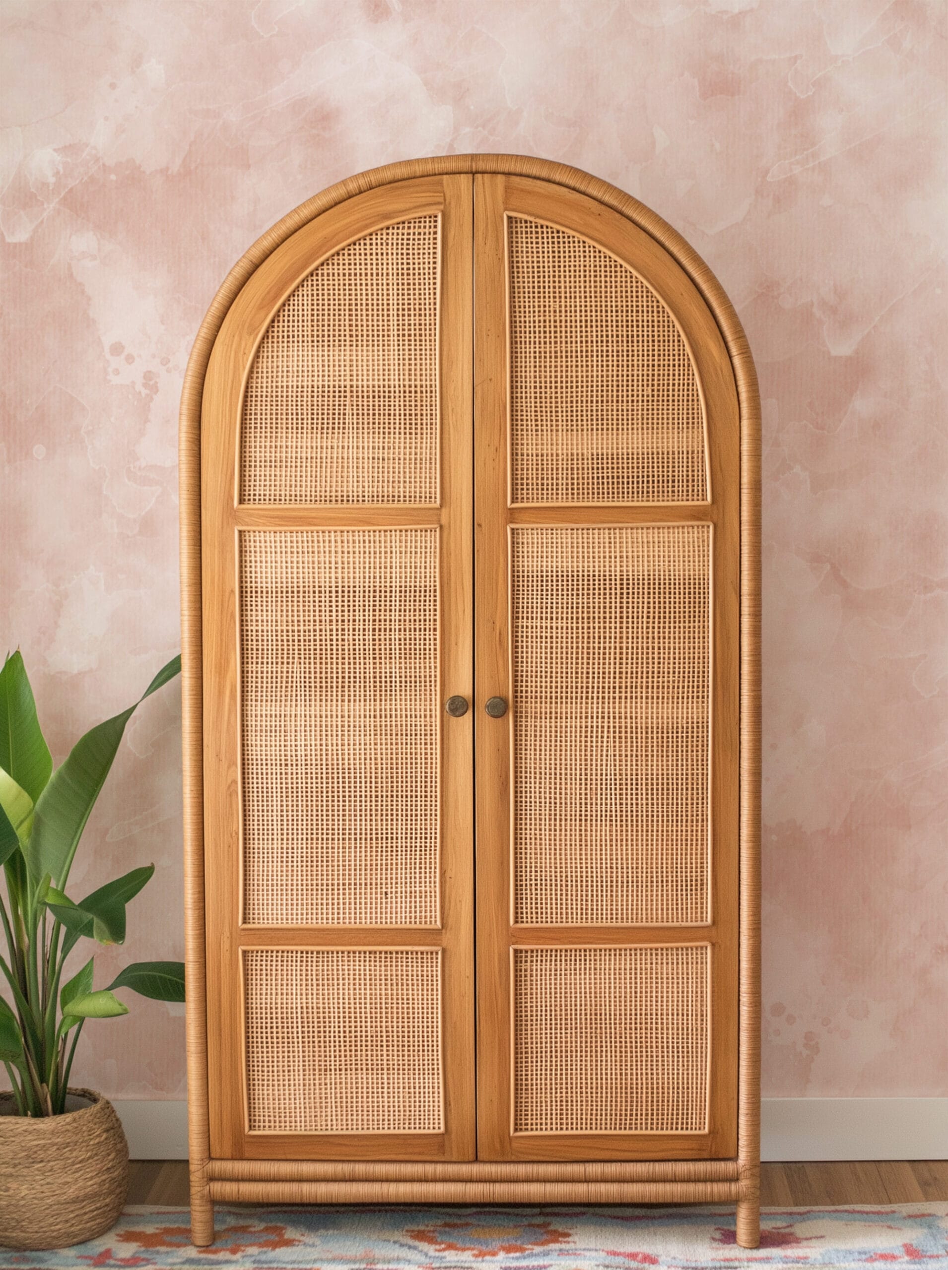 Blush Pink Watercolor Peel and Stick Wallpaper, Soft Abstract Rose Wall Mural, Romantic Minimalist Interior Decor