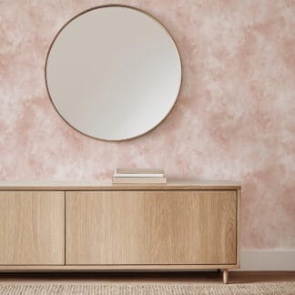 Blush Pink Watercolor Peel and Stick Wallpaper, Soft Abstract Rose Wall Mural, Romantic Minimalist Interior Decor