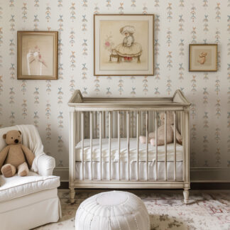 Minimalist Boho Rainbow Arrow Peel and Stick Wallpaper, Earthy Muted Nursery Wall Mural, Scandi Style Kids Room Decor