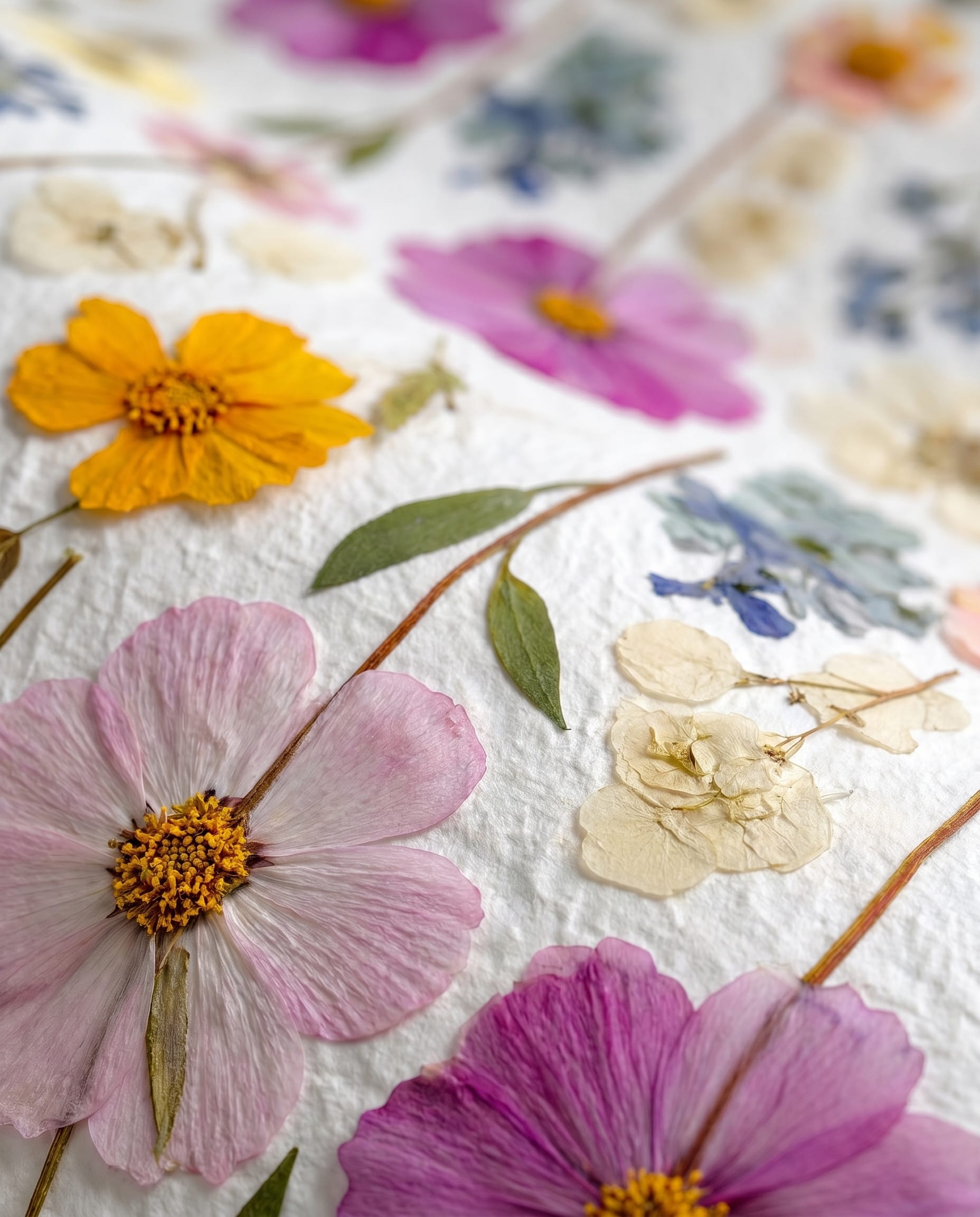 Pressed Wildflowers Vintage Botanical Wallpaper, Colorful Peel and Stick Wallpaper for a Delicate Nursery or Bedroom Accent Wall