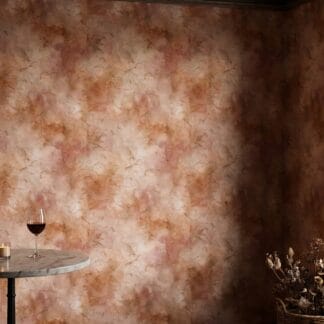 Terracotta Cracked Plaster Wallpaper, Rustic Faux Stucco Texture, Peel and Stick Wallpaper, Removable Wall Mural for a Living Room Accent Wall