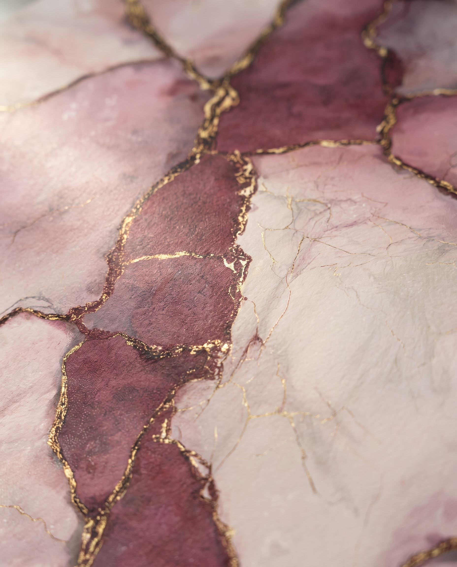 Pink and Gold Marble Kintsugi Wallpaper, Abstract Geode Self Adhesive Wall Mural, Removable Wallpaper for Bedroom Accent Wall
